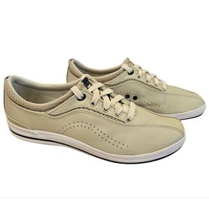 Keds Spirit Leather Oxford Cream Women’s Size 8 Walking Shoes Mesh Trim‎